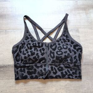 Balance Athletica Sports Bra Small S Velvet Black Panther Zip Crossback Mobwife